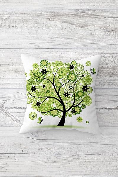 linazaitun One Side Printed Hidden Zipper Decorative Pillowcase Throw Pillow Case Seat Pillowcase
