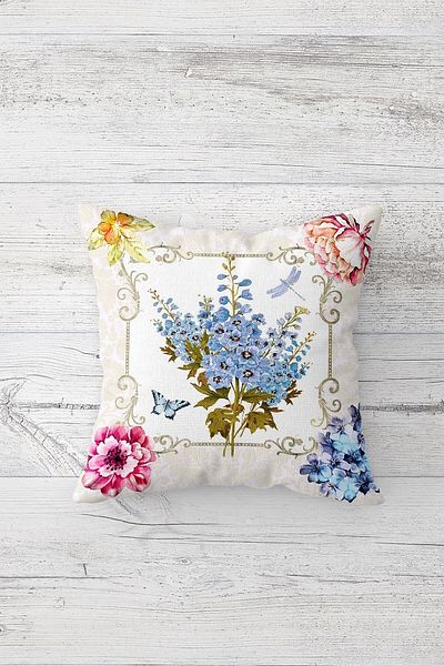 linazaitun One Side Printed Hidden Zipper Decorative Pillowcase Throw Pillow Case Seat Pillowcase