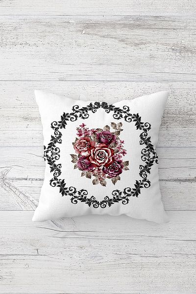 linazaitun One Side Printed Hidden Zipper Decorative Pillowcase Throw Pillow Case Seat Pillowcase