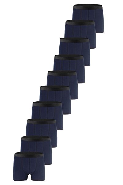 PLA STORE Pack of 10 Navy Blue Boxers