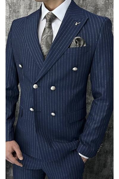 Terziayhan بدلة مزدوجة الصدر بقصة ضيقة