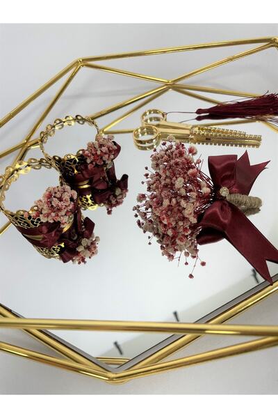 kolaycalışveriş Söz Nişan Tepsisi- Yüzük Tepsisi -gold Krem Söz Tepsisi