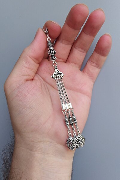 Vip Kehribar Mikron Gümüş Kaplama Sancak Model Tesbih Püskül Gümüş Işçilikli ...