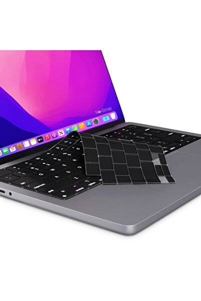 NovStrap Macbook Pro 2021 16 Inç M1 A2485 Uyumlu Türkçe Q Klavye Siyah Klavye...