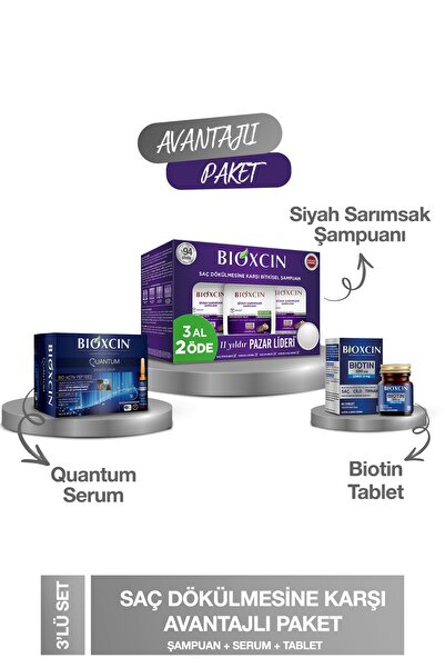 Bioxcin Sarımsak Saç Dökülmesin Karşı Avantajlı Paket