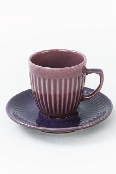 Bambum Luce - 6 Kisilik Kahve Fincan Takimi Mor
