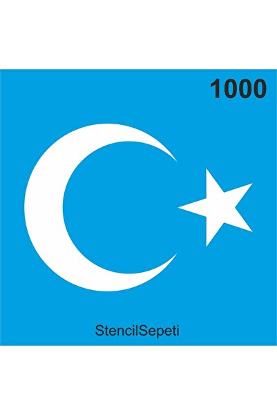 StencilSepeti Ay Yıldız - Stencil Boyama Şablonu 30x30cm