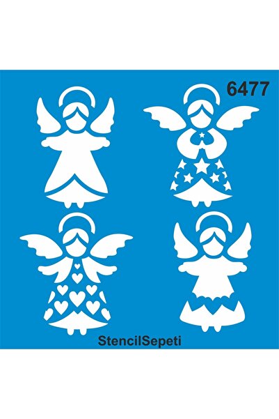 StencilSepeti نمط الملائكة - قالب رسم استنسل 30x30 سم