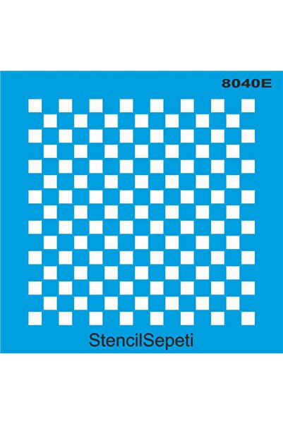 StencilSepeti نمط الشطرنج - قالب رسم استنسل 30 × 30 سم