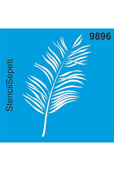 StencilSepeti Yaprak Deseni - Stencil Boyama Şablonu 30x30cm