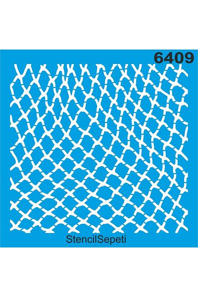 StencilSepeti Fishing Net - Stencil Painting Template 50x50cm - No Refund!