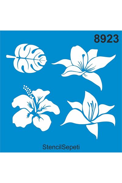 StencilSepeti Leaves - Stencil Painting Template 50x50cm - No Refund!