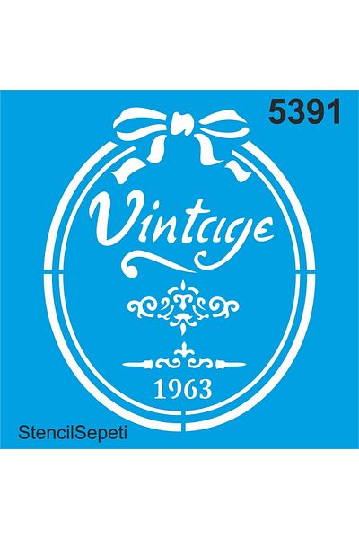StencilSepeti Vintage - Stencil Painting Template 50x50cm - No Refund!