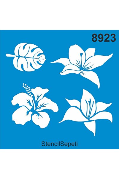 StencilSepeti أوراق - قالب رسم استنسل 40x40 سم