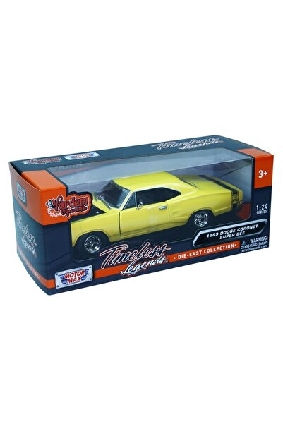 scntoys Motormax 1:24 1969 Dodge Coronet Super Bee Model Araba Klasik Eski Ar...