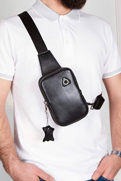 NEWISH POLO ACCESSORIES %100 Hakiki Deri Göğüs Ve Omuz Çantası Bel Çantası Ku...