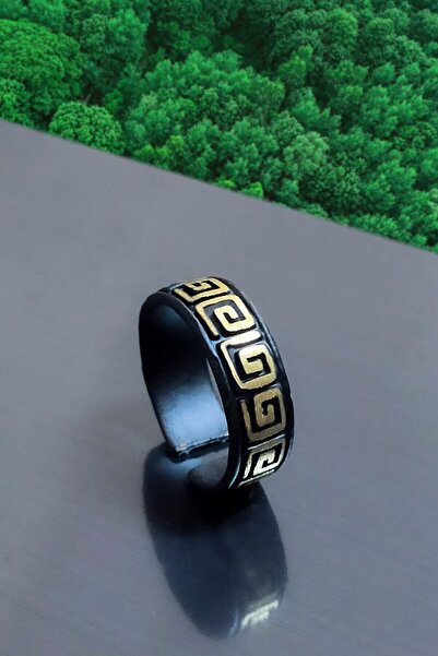 Antique Pattern Model Adjustable Double Color Ring