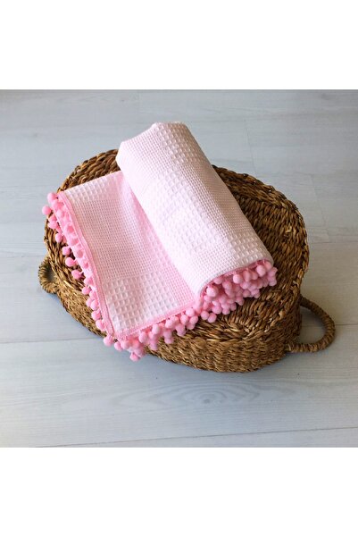 Lief Home بطانية بيكيه للأطفال بتصميم وافل بوم بوم| 100x115