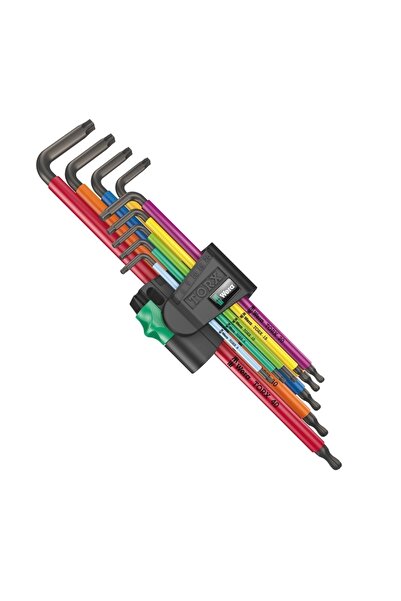 wera 967/9 Xl Torx Topbaş Renkli Alyan Anahtar Seti (05024480001)