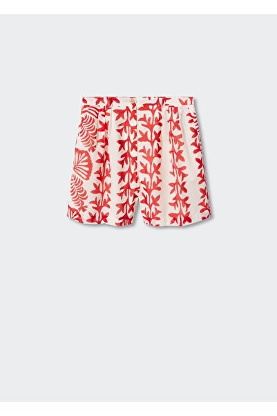 MANGO Woman Desenli Pamuklu Şort