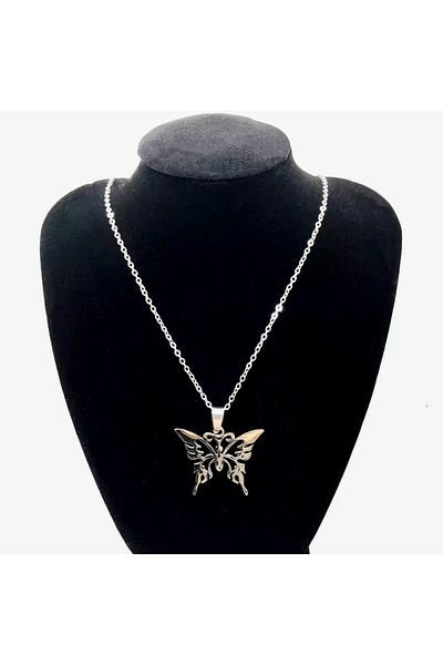 Köstebek Retro Vintage Butterfly Necklace