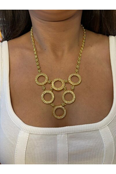 Çelikoğlu Kuyumculuk 22 Ayar Altın Kaplama 6 Lı Çeyrek Altın Cerceve Kolye