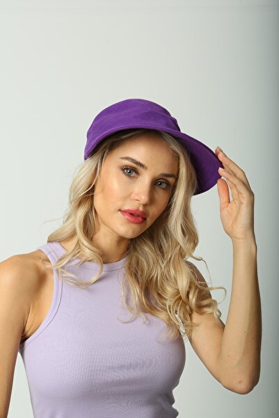 BALIENTE Pălărie de damă cu vizor din țesătură de bumbac Lux violet
