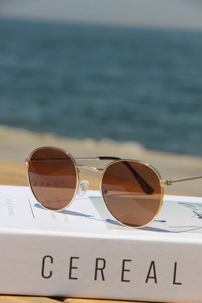 MUCE Concept Kahverengi Cam Çelik Kahverengi Çerçeve Unisex Güneş Gözlüğü Uv ...