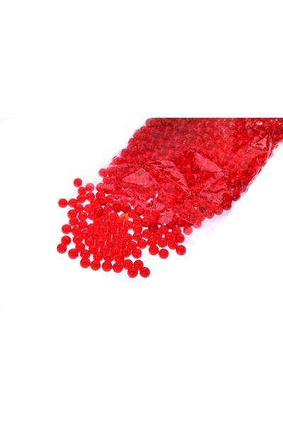 Alpha Tasarım Atölyesi Su Kabağı Boncuğu 6 Mm Deliksiz Kırmızı Renk 100 Gr