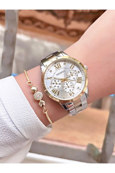 Homies 3 Atm Waterproof Women's Wristwatch and Bracelet