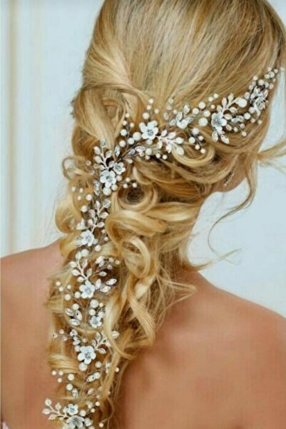 RAY TİCARET تاج شعر رأس العروس، إكسسوار شعر الزفاف بالحناء