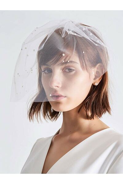 bba new trend Duvak Gelin Nikah Saç Kepi Saç Vualeti