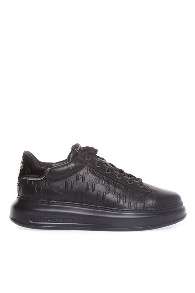 Karl Lagerfeld Monogram men's sports shoes made of genuine leather, thick sol...