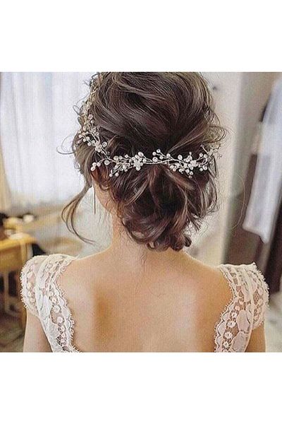 bba new trend تاج الزفاف، إكسسوار شعر الزفاف بتصميم خاص
