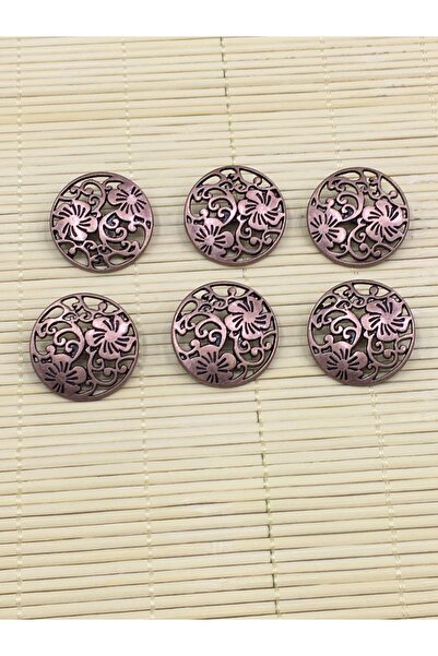 karantuhafiye Ceket Düğmesi Dantel Desenli Bakır 6 Lı Set