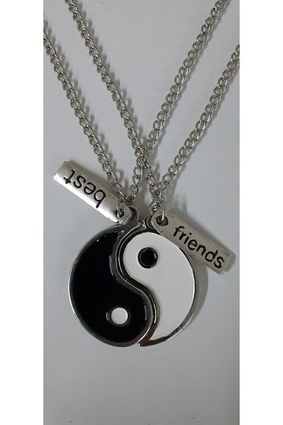 Kuzgunshop New Best Friends Ying Yang Necklace Accessory Stylish Gift