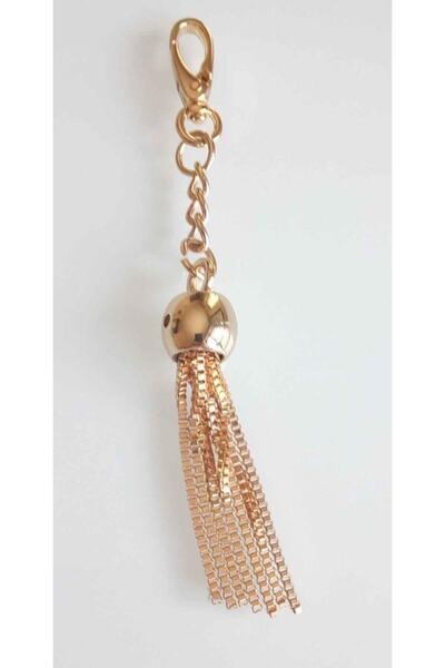 hbtasarim Ornament cu ciucuri auriu deschis