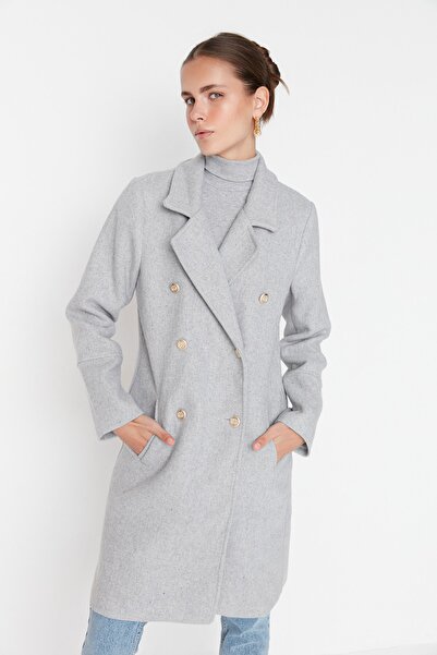 Trendyol Collection Mantel - Grau - Zweireihig