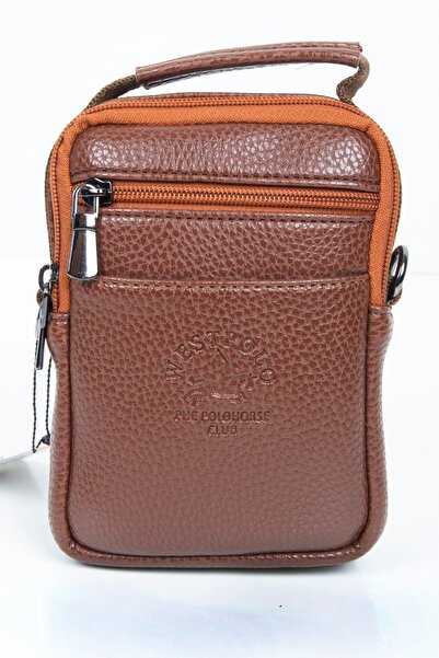 Fiyaka Wp-6044 Men's Hand and Shoulder Strap Bag Brown