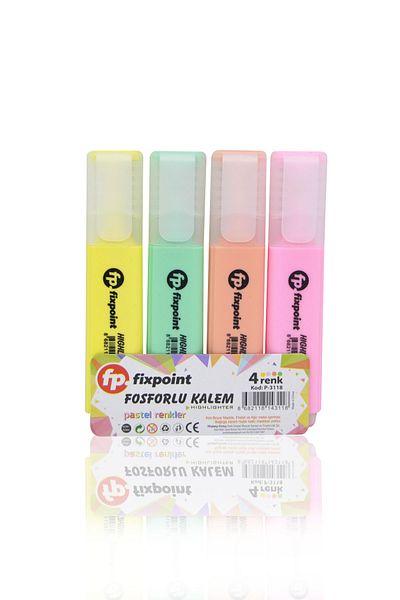 Kids Like 4 Color Pastel Colored Highlighter Set