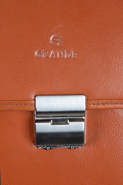 Grande Tan Leather Men's Handbag - Crossbody Bag
