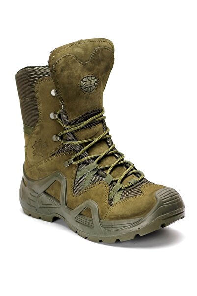 Scooter Ανδρικές αδιάβροχες δερμάτινες στρατιωτικές μπότες τακτικής Nubuck Khaki 1490