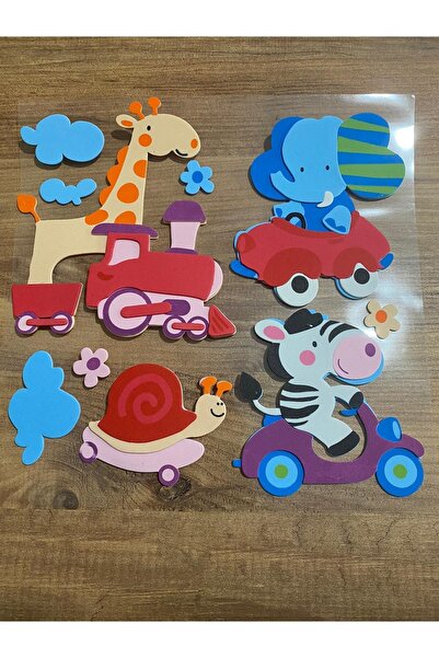 Genel Markalar 3d Duvar Stickerı Araba Ve Hayvan Figürlü