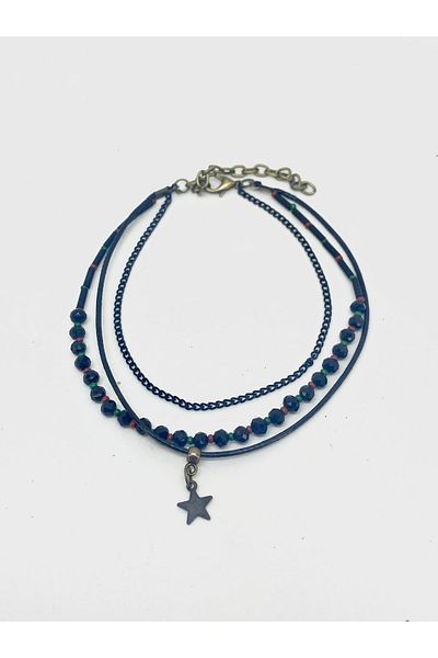 etniko Special Design Handmade Multiple Women's Anklet