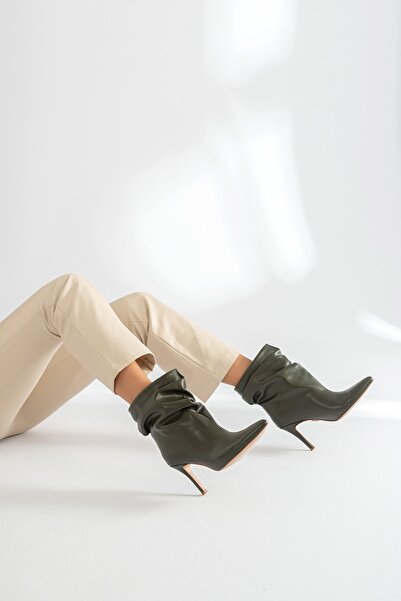 AYAKKABI PRENSİ Γυναικείες μπότες & μποτάκια Ricki Khaki 8 εκ., ψηλοτάκουνα παπούτσια