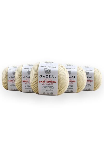 Gazzal قطن للأطفال مقاس XL 50 جرام، 5 عبوات من خيوط أميجوري، خيوط حياكة يدوية...