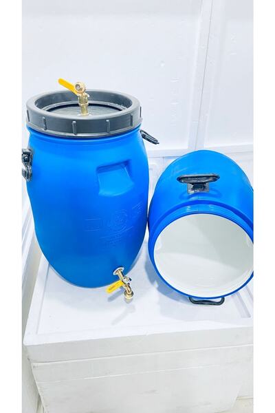 yağmur plastik 40 lt Varil Bidon Musluklu Fermante Için 2x Musluk Çıkışlı