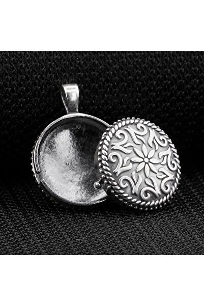 Genel Markalar Çift Taraflı Açılır Kapanır 925 Ayar Gümüş Cevşen Muska Kabı K...