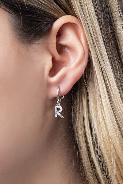 Sortie Aksesuar Zirkon Taşlı Harf Küpe R