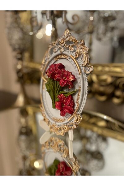 busraconcept Çerçeveli Duvar Tablosu , Dekoratif Ürün Masa Üzeri Çiçekli Çerçeve